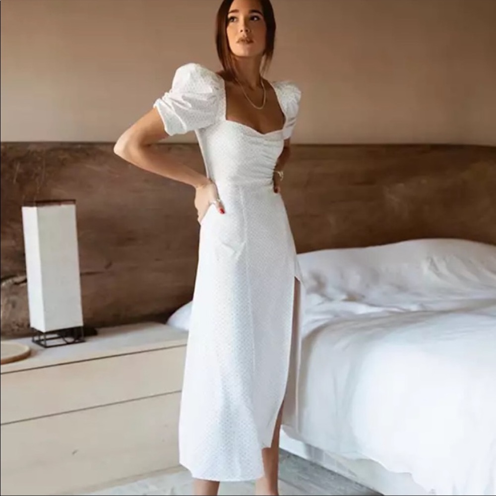 Danielle Bernstein NWT White polka-dot Dress!